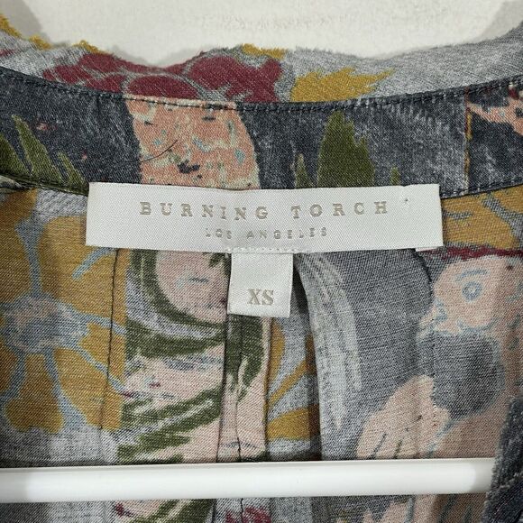 $398 Burning Torch Carlotta Silk Blend Caftan Belted Dress Sz XS Anthropologie - Picture 6 of 11